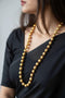 Goldplated Wax Carved Necklace